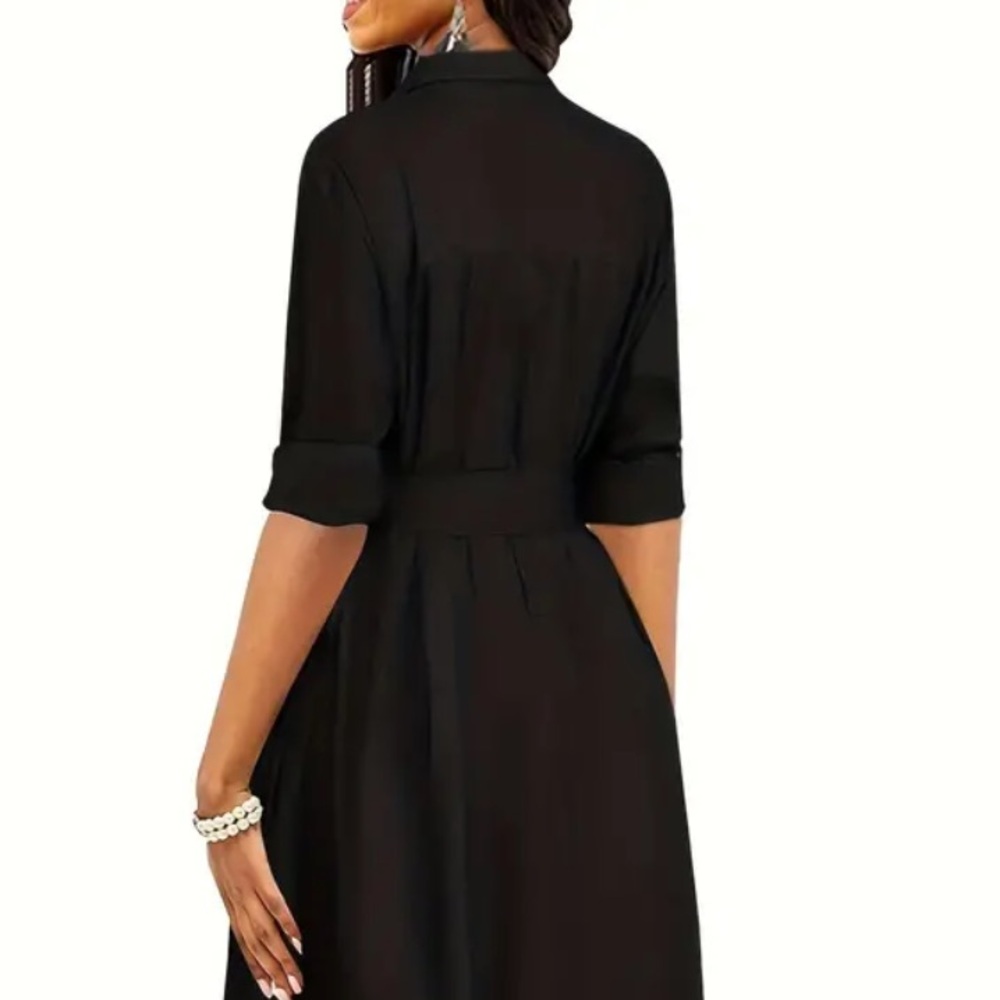 Elegant Black High Low Dress - Picture 2 of 5